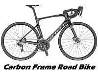 A Road Bike with a Carbon Fibre Frame and Forks