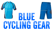 Blue coloured cycling equipment deals