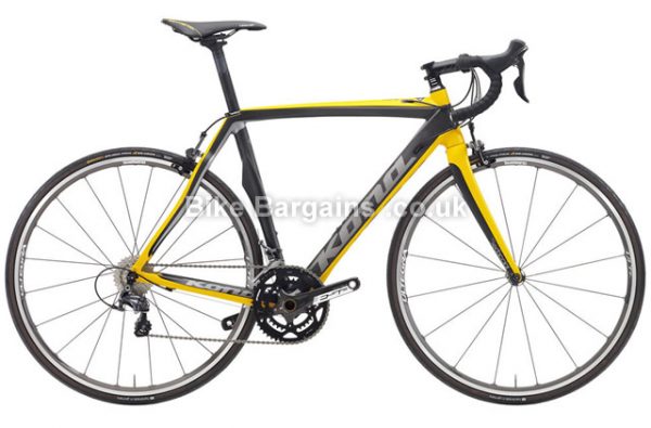 Kona Zone Two Road Bike 2015 53cm, Black, Yellow, Carbon, 11 speed, Calipers, 700c