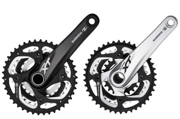 Shimano Deore XT M780 10 Speed MTB Chainset 165mm, 170mm, 175mm, 180mm, Black, Silver, Alloy, 10 speed, Triple Chainring, MTB, 860g 