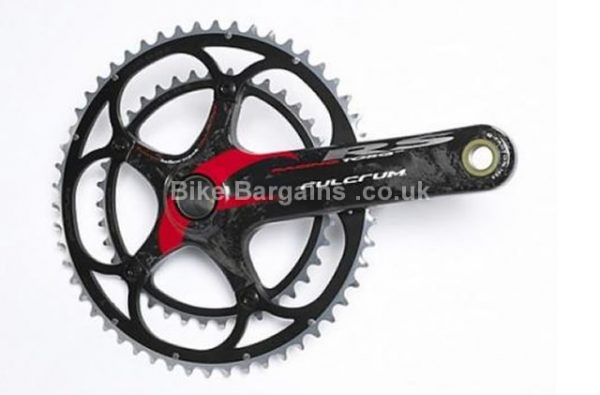 Fulcrum R-Torq RS Carbon Road Chainset 175mm, Black, Red, Carbon, 10, 11 speed, Double Chainring, Road, 699g 