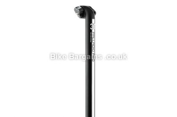 3T Palladio Pro Setback Alloy Road Seatpost 280mm, 31.6mm, Black, White, Alloy, 330g