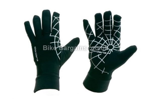 Giordana Super Roubaix E468 Full Finger Gloves XL, Black, White, Full Finger, Rubber