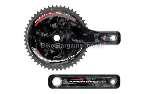 Campagnolo Bullet Ultra 11 speed Carbon Road Chainset 175mm, Black, Carbon, 11 speed, Double Chainring, Road, 815g 