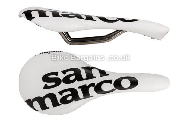 Selle San Marco Zoncolan Racing Team Road Saddle 192g, White, Titanium Rails, Mens, 288mm, 127mm