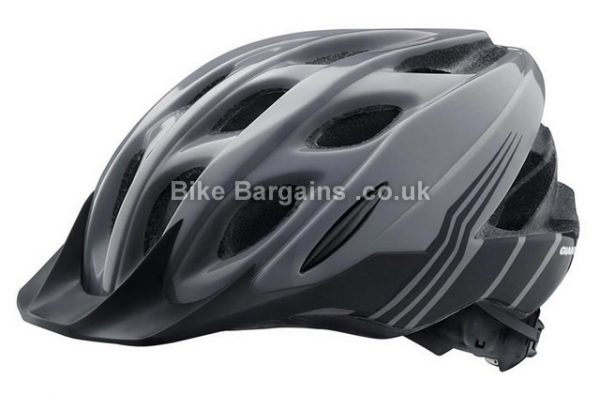 Giant Argus Charcoal Helmet M, Black, Grey, 315g, 18 vents