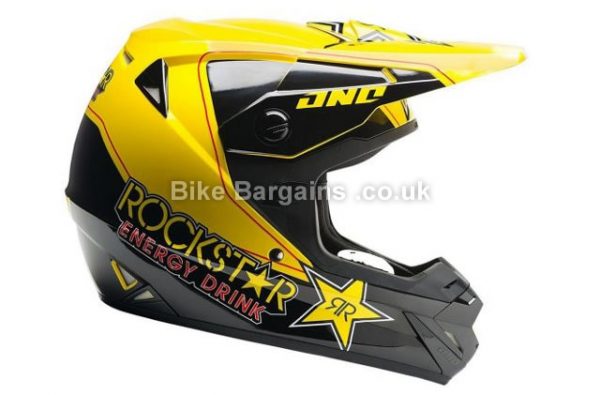 One Industries Atom Rockstar Full Face Helmet 2015 XS, Black, Yellow, 1350g