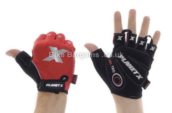 Planet X Fit Road Mitts XS,S,M,L,XL, Black, Red, White, Mitts, Velcro