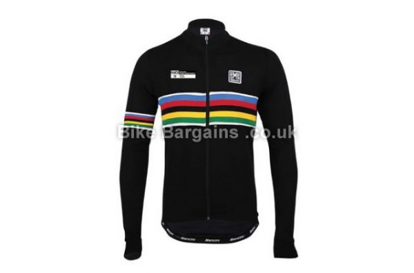 Santini UCI Rainbow Long Sleeve Jersey XS, Black