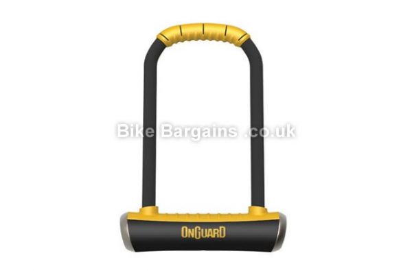 OnGuard Brute Shackle Gold Sold Secure Rating U-Lock Black, Yellow, 260mm