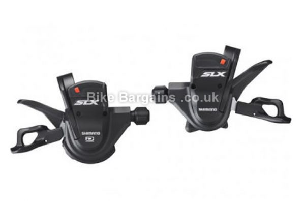 Shimano SLX M670 10 Speed Rapidfire Gear Shifters Pair Black, 10 speed