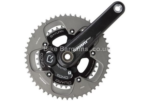 SRAM QUARQ Power Meter Black Double BB30 Carbon Chainset 177.5mm, Black, Carbon, 11 speed, Double Chainring, Road, 884g 