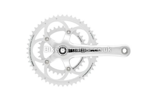 Campagnolo Veloce 10 speed Alloy Road Chainset 175mm, Silver, Alloy, 10 speed, Double Chainring, Road, 753g 