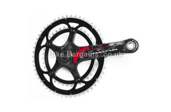 Fulcrum R-Torq R Carbon 170mm Road Chainset 170mm, Black, Red, Carbon, 10, 11 speed, Double Chainring, Road, 699g 