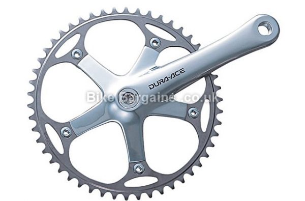 Shimano Dura-Ace 7710 Track Chainset 175mm, Silver, Alloy, Single Chainring, Single Speed, Track, 505g 