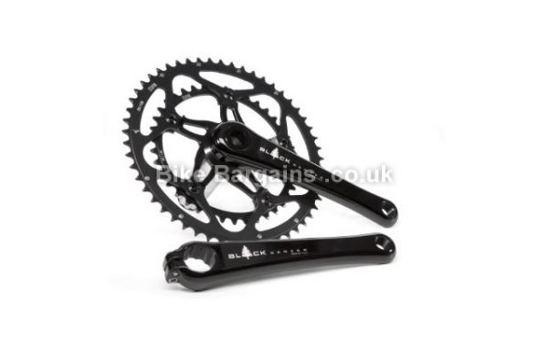 Tune Black Series SRC 130 BB30 Double Road Chainset 172.5mm, 175mm, Black, Alloy, 9, 10, 11 speed, Double Chainring, Road, 695g 