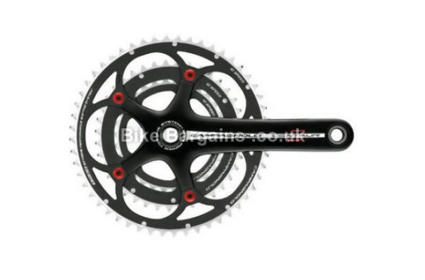 Campagnolo Centaur Triple Red Black 10 speed Road Chainset 172.5mm, Black, Red, Alloy, 10 speed, Triple Chainring, Road, 875g 