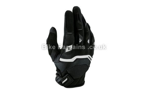 One Industries Gamma MTB Full Finger Gloves XS,S,XXL, Black, White, Full Finger, Nylon, Rubber, Synthetic Leather