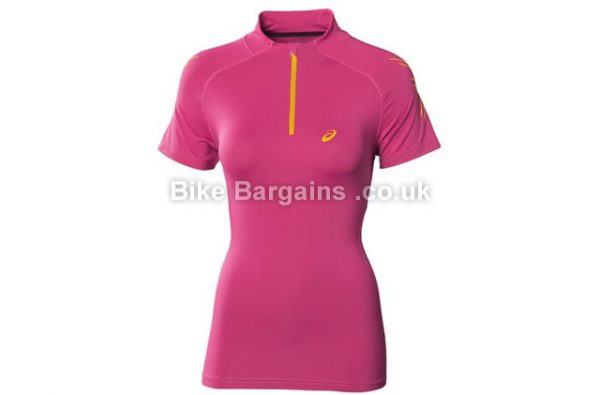 Asics Ladies IM 1-2 Zip Short Sleeve Jersey L, Pink