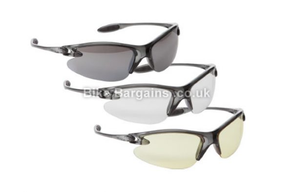 dhb Triple Lens Cycling Sunglasses grey, 3 lenses