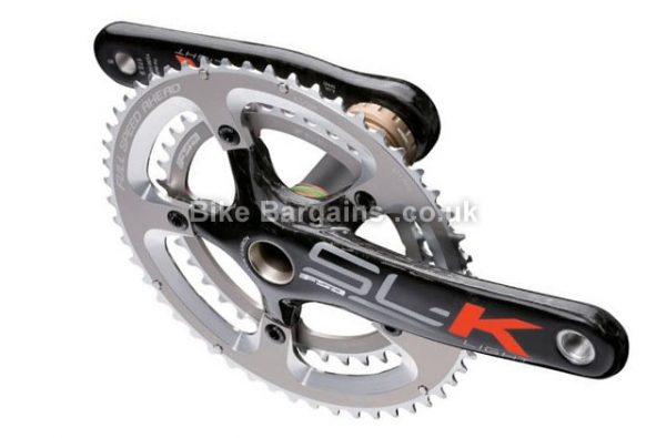 FSA SLK Light Carbon Road Chainset 175mm, Black, Carbon, 11 speed, Double Chainring, Road, 602g 