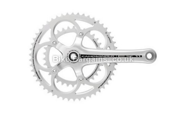 Campagnolo CX Cyclo Cross Alloy Chainset 175mm, Silver, Alloy, 10, 11 speed, Double Chainring, Cyclocross, 728g 
