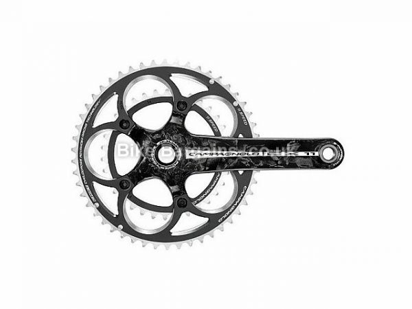 Campagnolo CX Cyclocross Carbon Chainset 170mm, 175mm, Black, Carbon, 10, 11 speed, Double Chainring, Cyclocross, 628g 