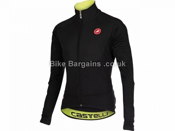 Castelli Passo Giau Windstopper Jacket S, Black, Red, Men's, Long Sleeve, 370g