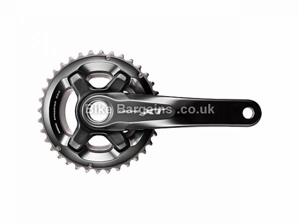 Shimano Deore XT M8000 11 Speed Double MTB Chainset 175mm, Black, Silver, Alloy, 11 speed, Double Chainring, MTB, 717g 