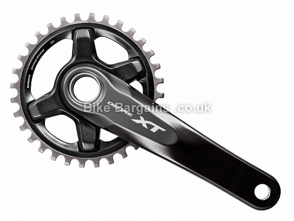 Shimano Deore XT M8000 11 Speed Single MTB Chainset 175mm, Black, Silver, Alloy, 11 speed, Single Chainring, MTB, 680g 