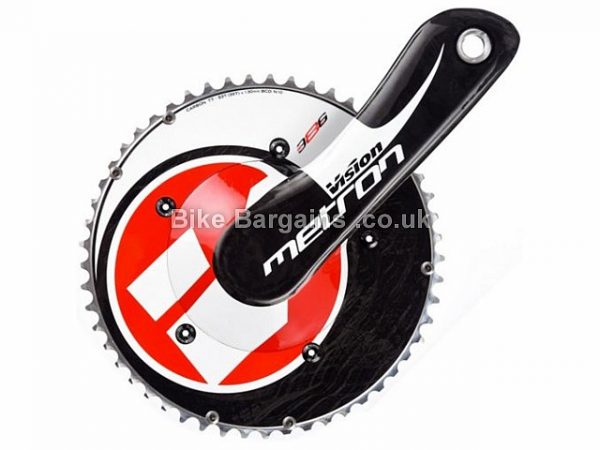 Vision Metron TT BB386 Evo N-10 Carbon Chainset 175mm, 53.39t, Black, Carbon, 10 speed, Double Chainring, Road, 750g 