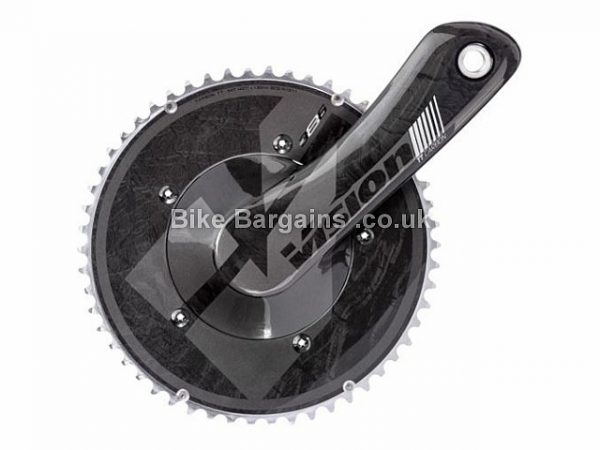 Vision TT BB386 Carbon Chainset 172.5mm, 54.42t, Silver, Carbon, 10 speed, Double Chainring, Road, 750g 