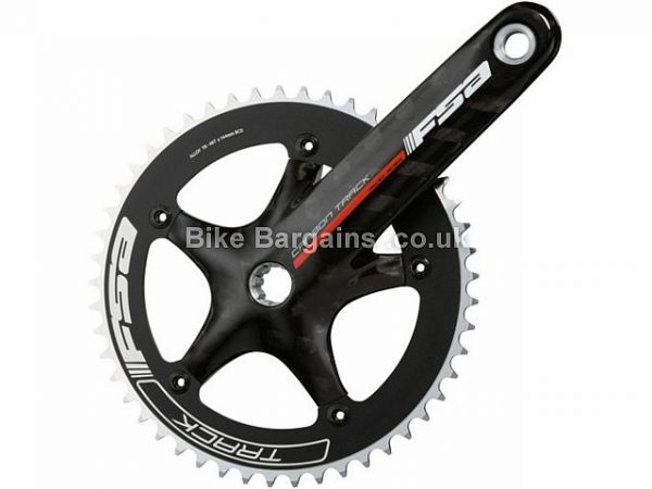 FSA Track ISIS Carbon Chainset 175mm, Black, Carbon, Single speed, Single Chainring, Track, 640g 