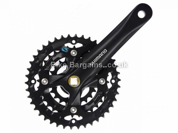 Shimano Acera M361 8 Speed Triple alloy MTB Chainset 170mm, Black, Silver, Alloy, 8 speed, Triple Chainring, MTB, 1121g 