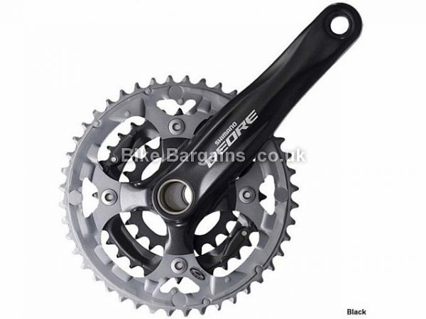 Shimano Deore M590 Triple alloy MTB Chainset 175mm, Black, Silver, Alloy, 9 speed, Triple Chainring, MTB, 844g 