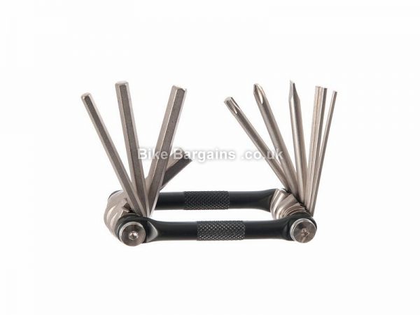Crank Brothers 10 Function Mini Alloy Multi Tool 124g, 10 Functions, Gold