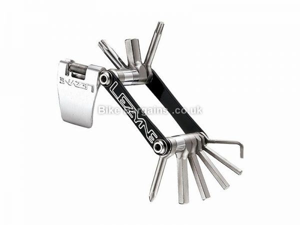 Lezyne V10 Function CNC Alloy Multi Tool 102g, 10 Functions, Silver