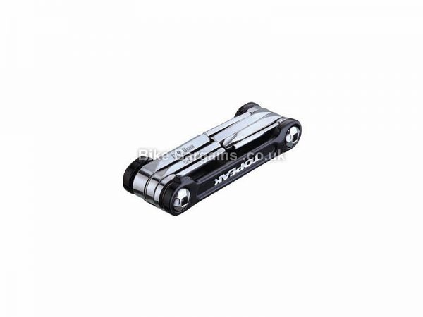 Topeak Mini 9 Function Pro Lightweight Alloy Multi Tool 73g, 9 Functions, Gold, Silver