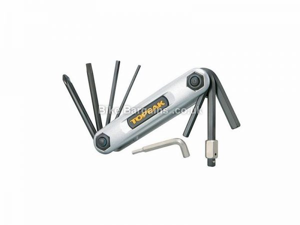 Topeak X-Tool 10 Function Alloy Multi Tool 115g, 10 Functions, Silver, Grey