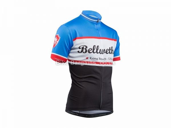 Bellwether Heritage Retro Short Sleeve Jersey 2016 L, Blue, Pink
