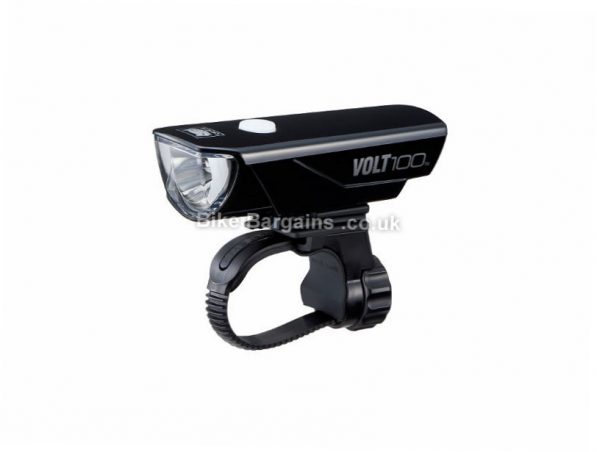 Cateye VOLT 100 Lumens Rechargeable Front Bike Light Black, 100 Lumens, 150 when flashing!
