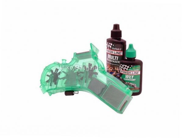 Finish Line Chain Cleaner Kit includes degreaser and lube