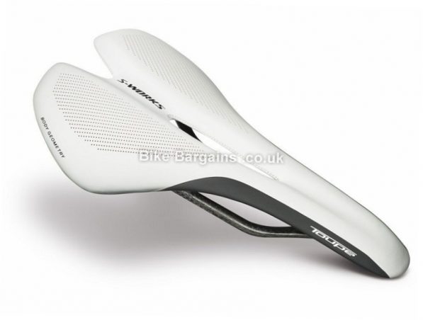 Specialized S-works Toupe Body Geometry Fact Carbon Saddle White, Carbon Rails, Mens, 155mm