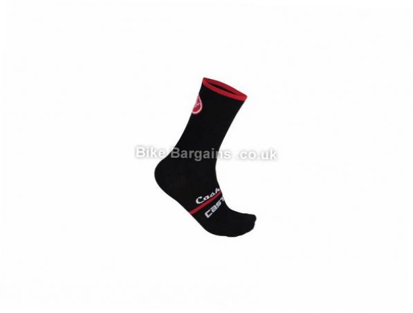 Castelli Cashmere Sock Black, Red, S, M