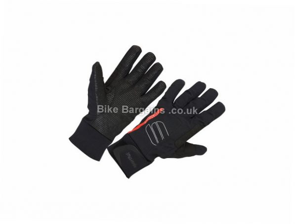 Sportful Fiandre Full Finger Gloves XS,S,XL,XXL, Black, Full Finger, 129g, Fleece, Neoprene