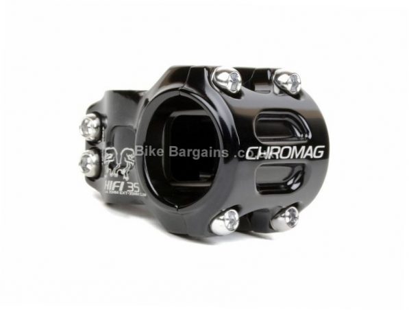 Chromag HiFi V2 35mm MTB Stem 1 1/8", 35mm, 50mm, 175g, Black, Blue, Red, Silver, Alloy 