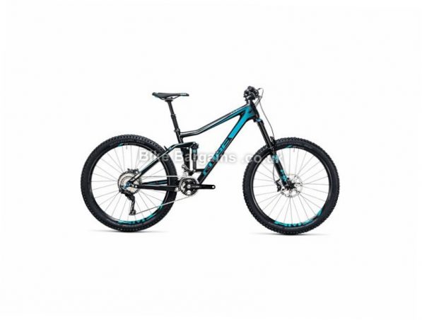 Cube Stereo 160 C:62 Race 27.5" Carbon Full Suspension Mountain Bike 2017 27.5", 20", Black, Blue, 22 Speed, Carbon, 160mm