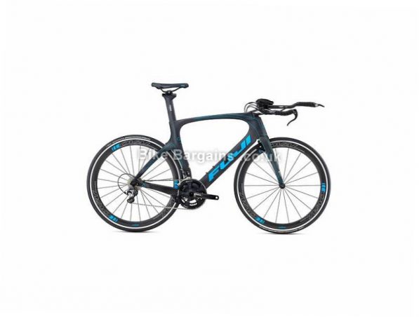 Fuji Norcom Straight 2.1 Carbon Triathlon Bike 2017 53cm, Black, Blue, Carbon, Calipers, 11 speed, 700c, 8.94kg