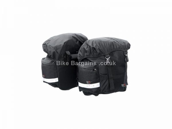 Brand-X Pair Pannier Bike Bags 1150g, 25 litres per bag, Black