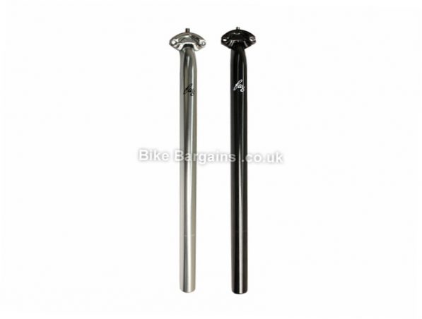 FWE Alloy Seatpost 31.6mm, 400mm, Black, Silver, Alloy, 350g